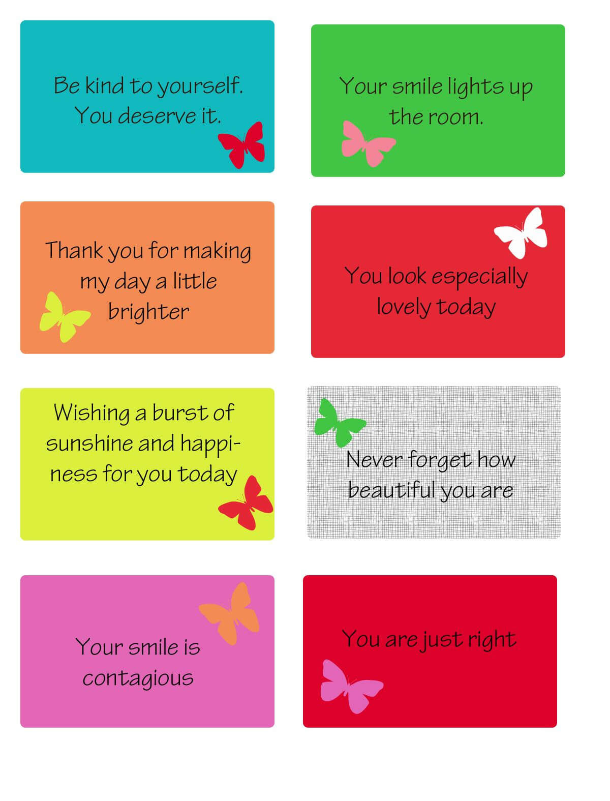 Printable Kindness Card Template