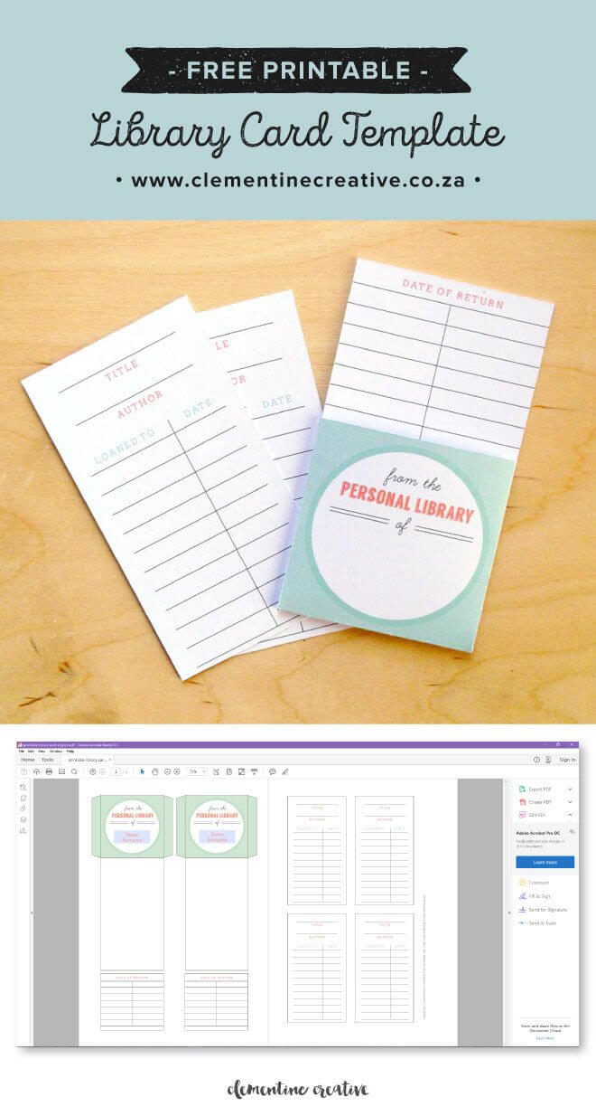 Free Printable Library Cards | Library Card, Library With Library Catalog Card Template