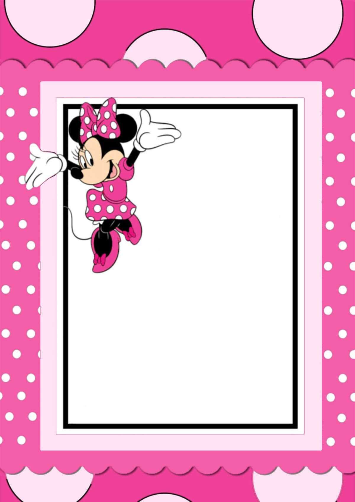 Free Printable Minnie Mouse Invitation Card | Free Regarding Minnie Mouse Card Templates