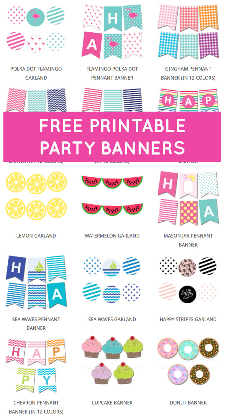 Free Printable Party Banners From @chicfetti | Free Regarding Free Printable Party Banner Templates