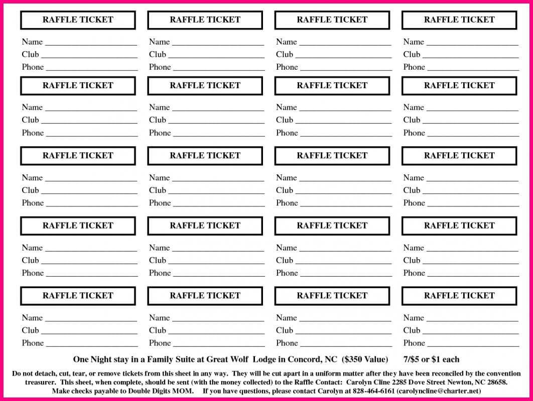 Free Printable Raffle Tickets - Free Printable Raffle Ticket Pertaining To Free Raffle Ticket Template For Word