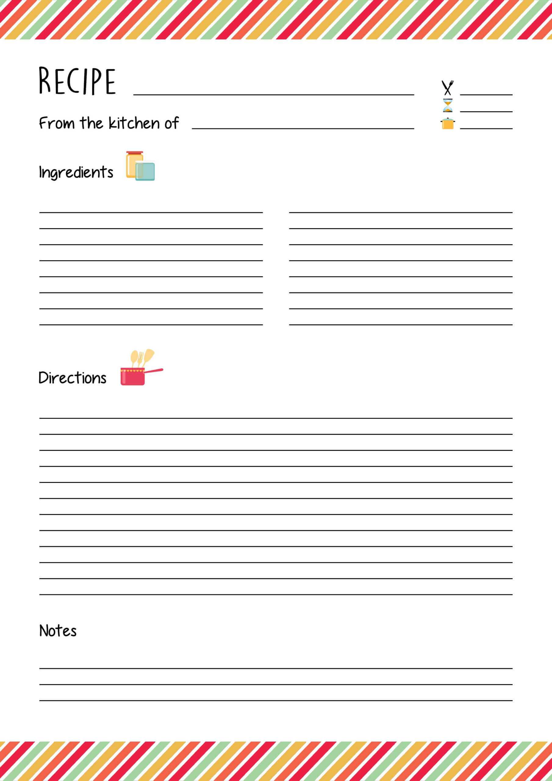 Free Printable Recipe Template: Diy Recipe Book! A4 | Recipe With Regard To Fillable Recipe Card Template