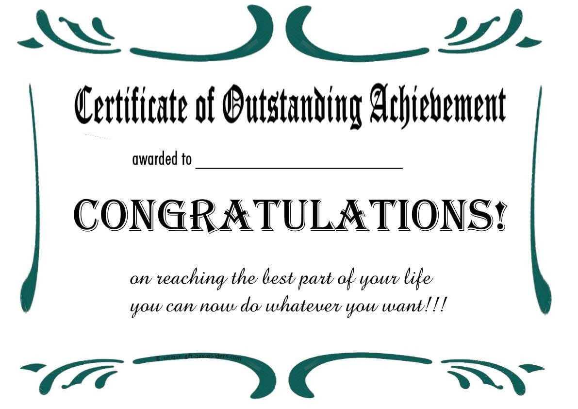 Free Printable Retirement Certificate | Printable Inside Free Funny Certificate Templates For Word