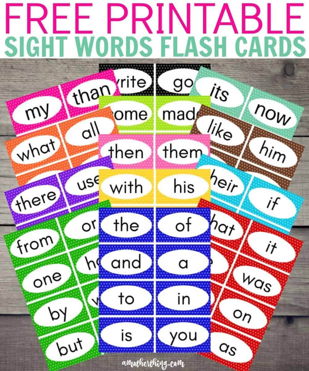 Free Printable Sight Words Flash Cards | It's A Mother Thing Pertaining To Free Printable Flash Cards Template