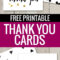Free Printable Thank You Cards | Thank You Card Template For Free Templates For Cards Print