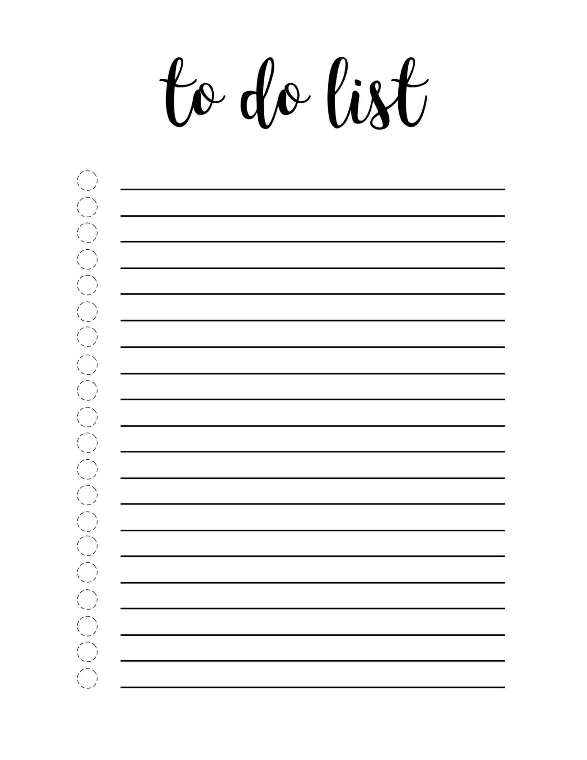 Free Printable To Do List Template | To Do Lists Printable In Blank To Do List Template