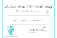 Free Printable Tooth Fairy Letter | Tooth Fairy Certificate throughout Free Tooth Fairy Certificate Template