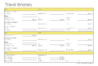 Free Printable – Travel Itinerary | Travel Itinerary in Blank Trip Itinerary Template