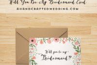 Free Printable Will You Be My Bridesmaid Card | Be My for Will You Be My Bridesmaid Card Template