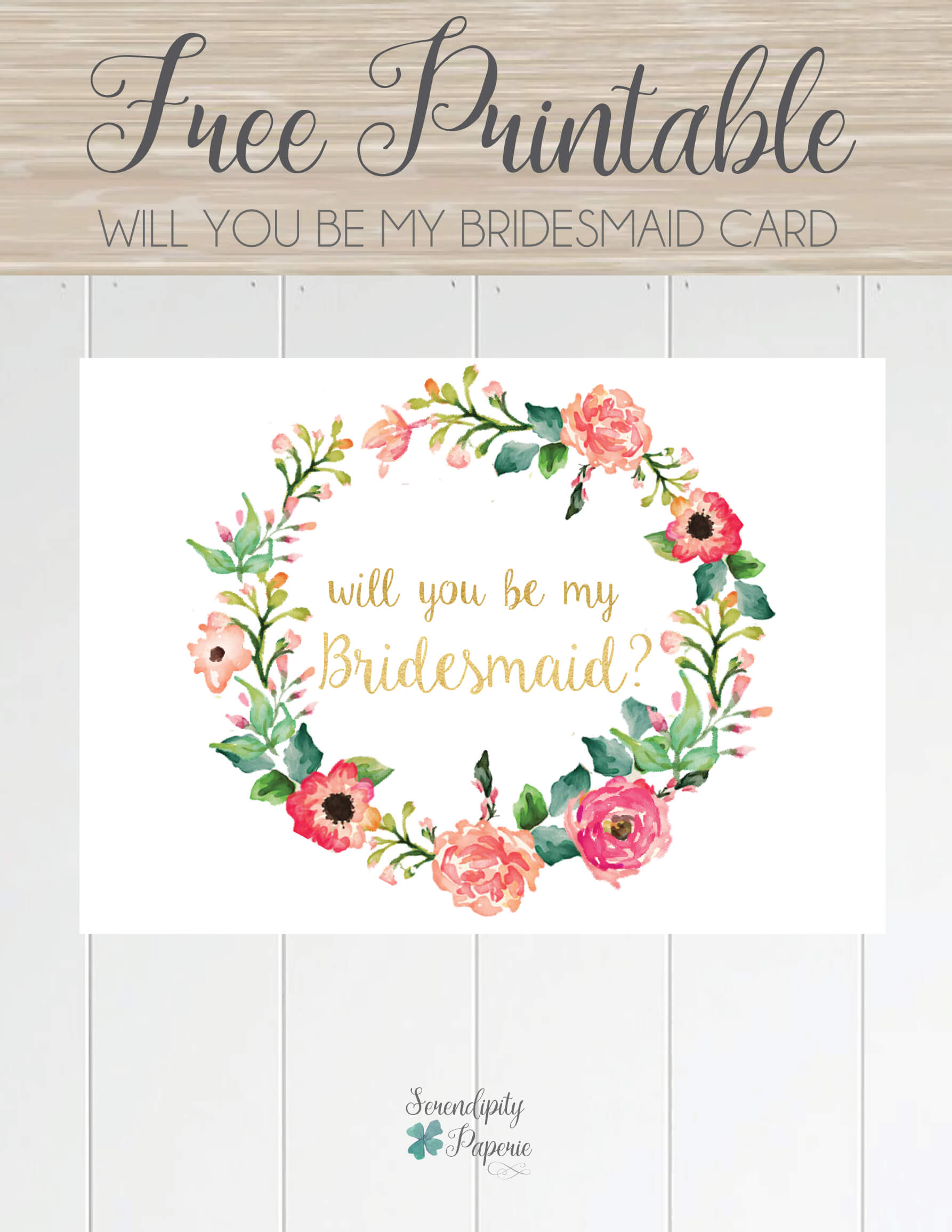 Free Printable Will You Be My Bridesmaid Card. Only At In Will You Be My Bridesmaid Card Template