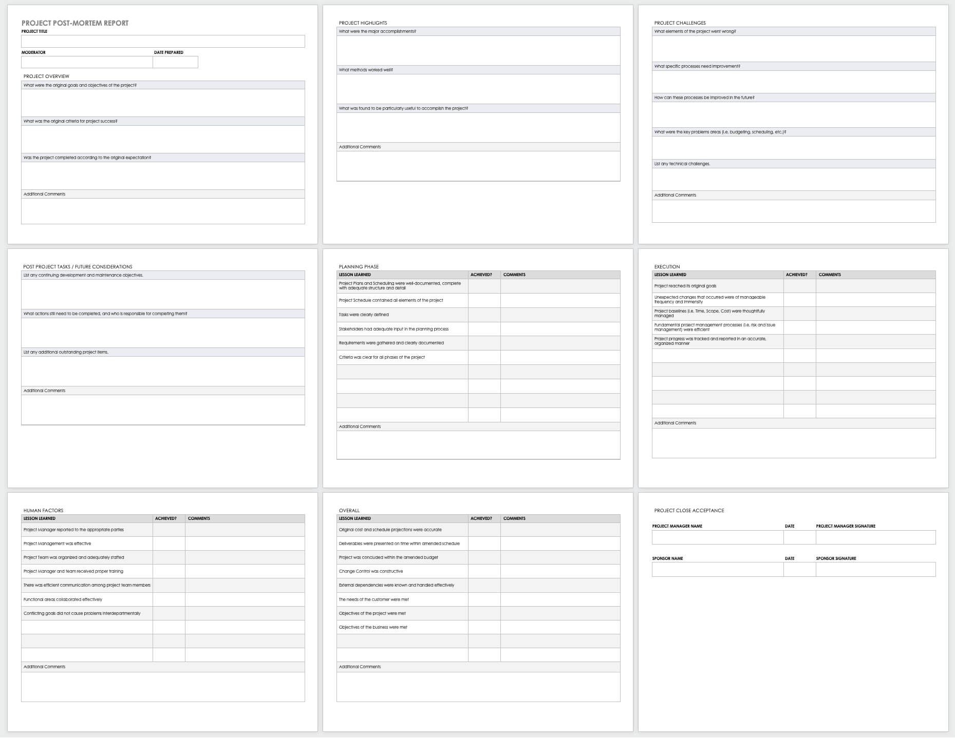 Free Project Report Templates | Smartsheet With Post Project Report Template