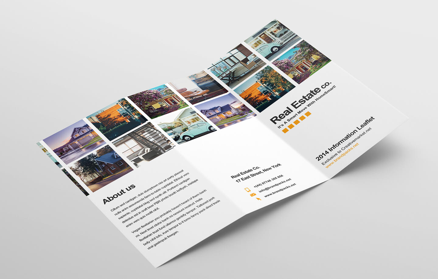Free Real Estate Trifold Brochure Template In Psd, Ai Inside Real Estate Brochure Templates Psd Free Download