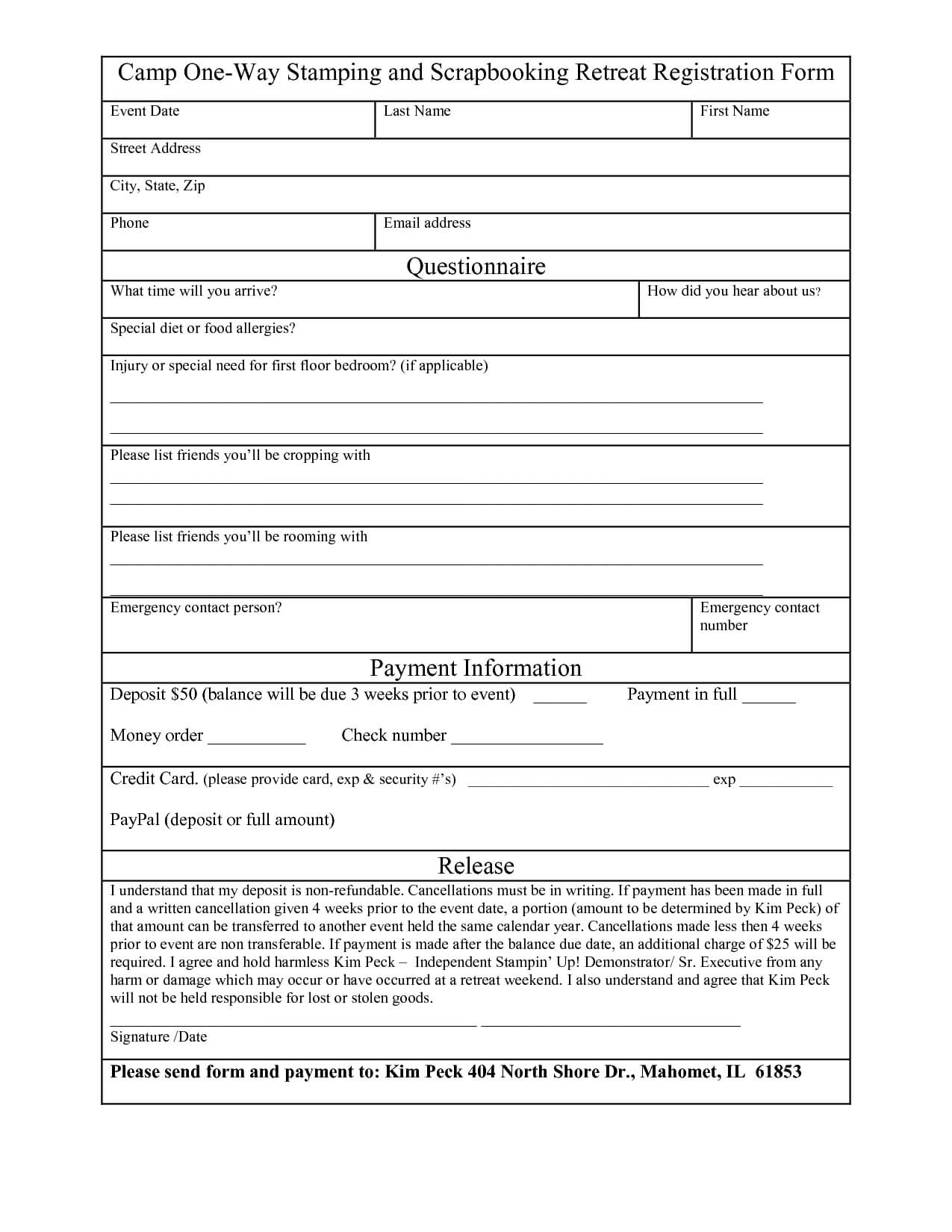 Free Registration Form Template Word Want A Free Refresher Inside Camp Registration Form Template Word