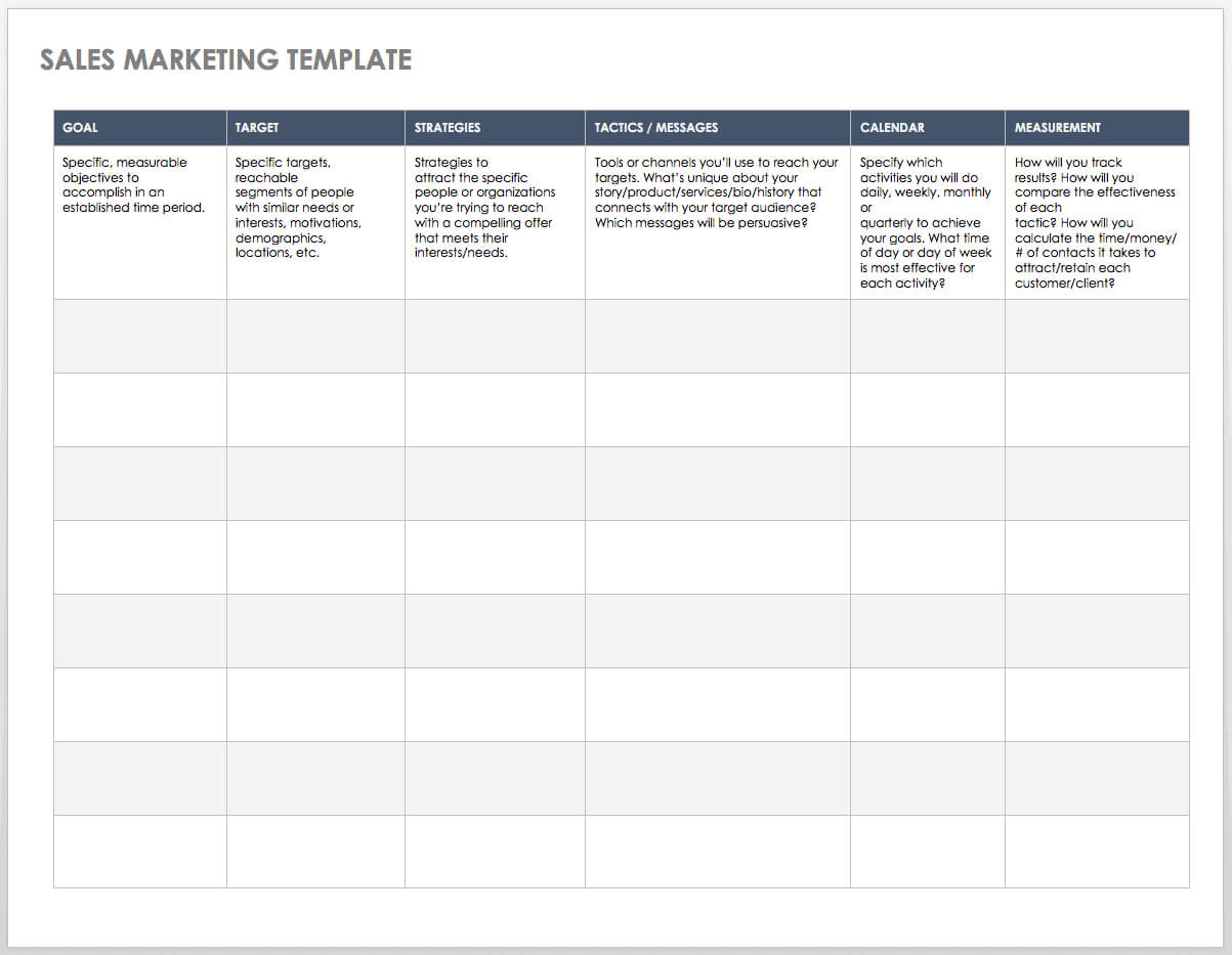 Free Sales Pipeline Templates | Smartsheet Intended For Sales Rep Visit Report Template