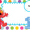 Free Sesame Street 1St Birthday Invitation Template | Elmo Within Elmo Birthday Card Template