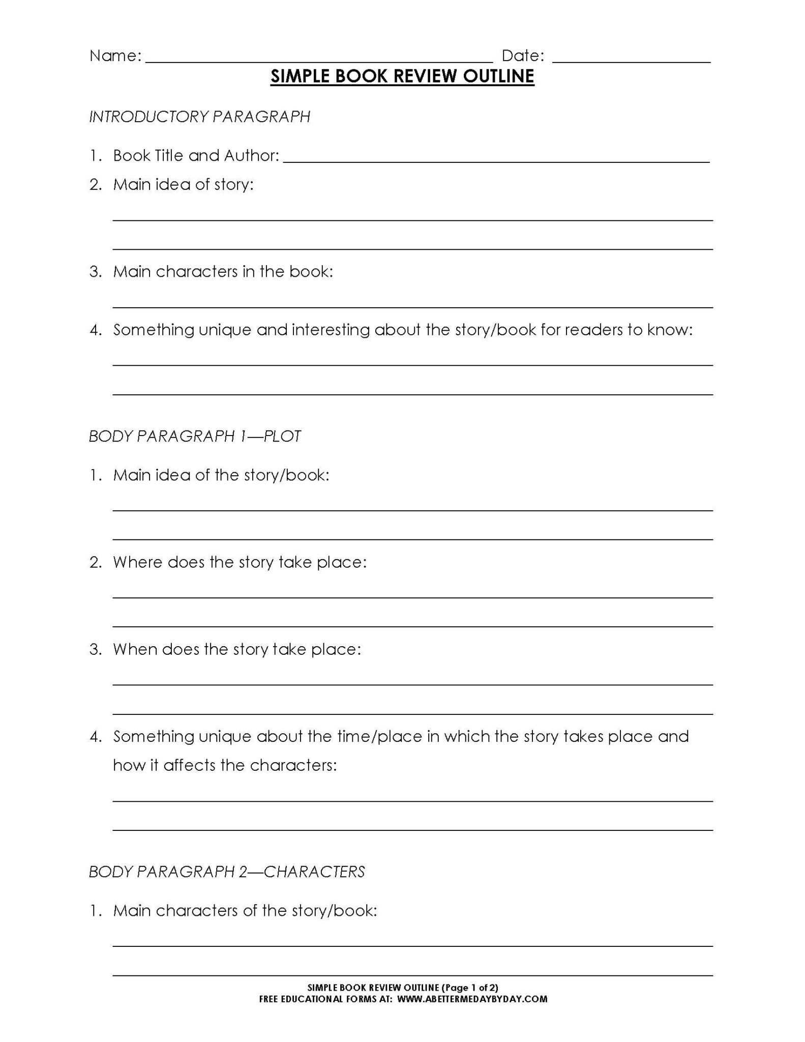 Report Writing Template Free