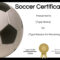 Free Soccer Certificate Maker | Edit Online And Print At Home Inside Soccer Certificate Template