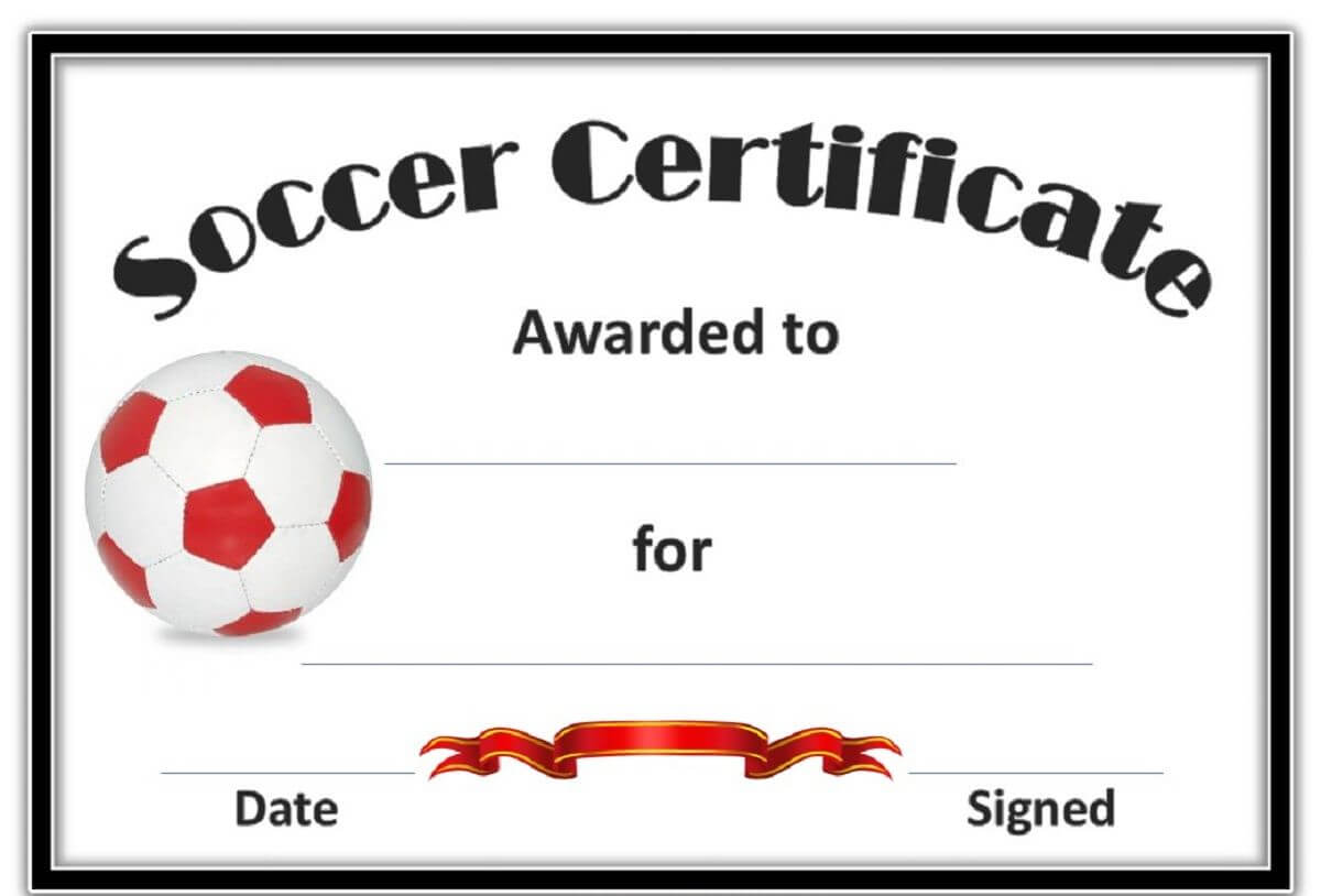 Free Soccer Certificate Templates | Soccer, Certificate Inside Soccer Certificate Template