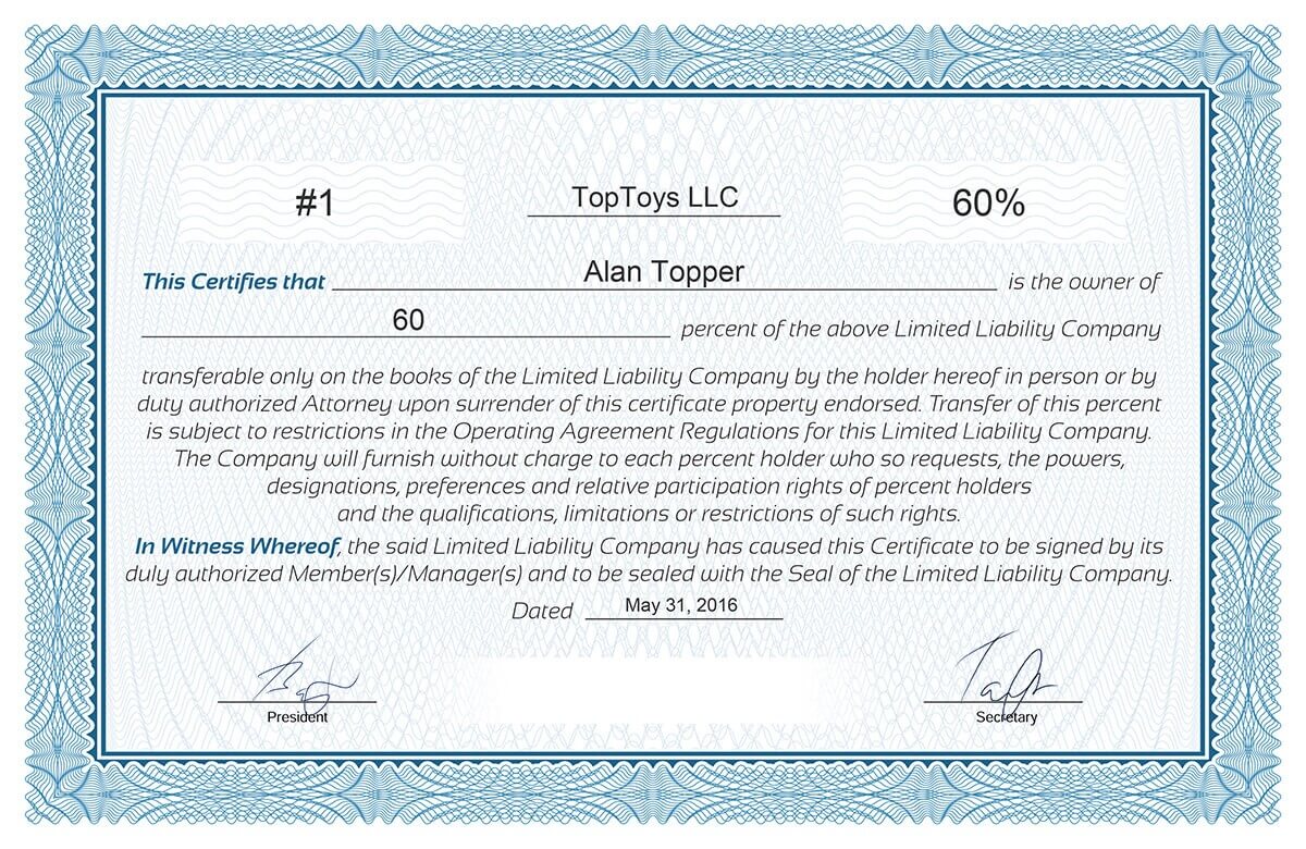 Free Stock Certificate Online Generator Intended For Corporate Share Certificate Template