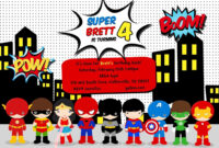 Free Superhero Birthday Party Invitation Templates with regard to Superhero Birthday Card Template