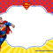 Free Superhero Superman Birthday Invitation Templates – Bagvania In Superhero Birthday Card Template