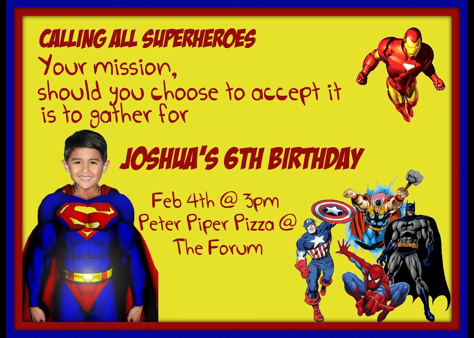 Free Superman Invitations Templates ] – 40Th Birthday Ideas With Superman Birthday Card Template