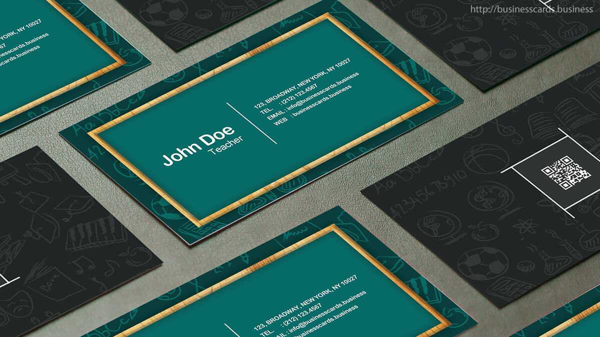 Free Teacher Business Card Template : Business Cards Templates With Business Cards For Teachers Templates Free