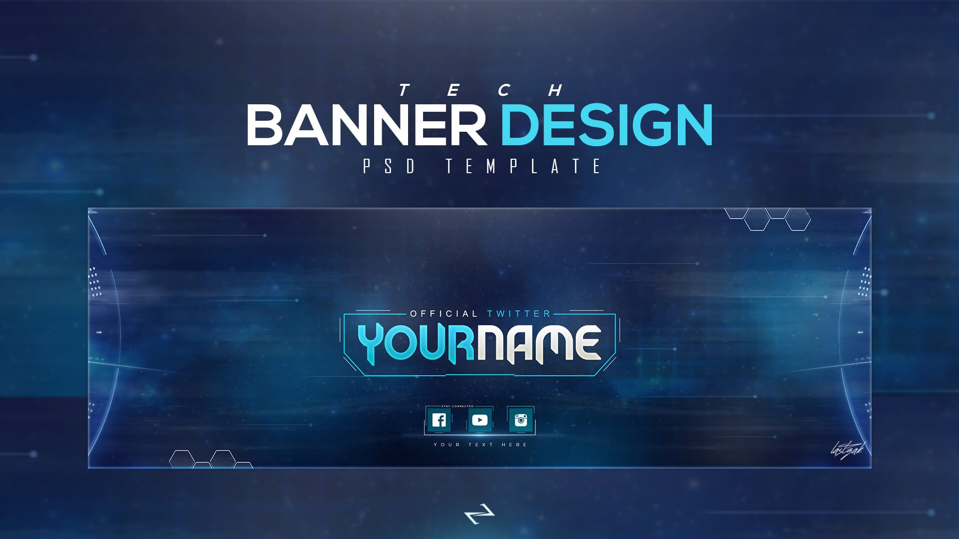 Free Tech Twitter Header Psd Template [Free To Use] – Lastzak18 With Regard To Twitter Banner Template Psd