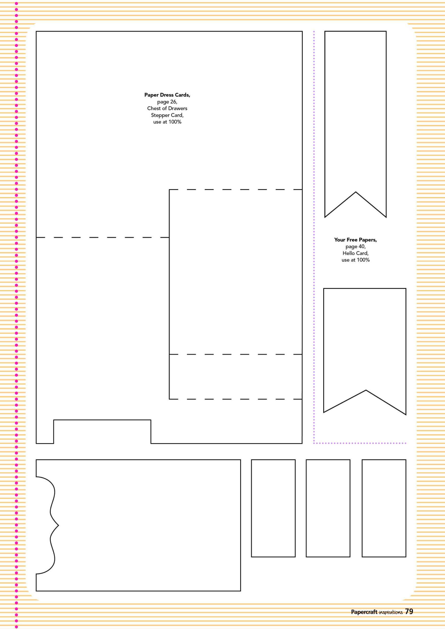 Free Templates From Papercraft Inspirations 129 | Card Inside Card Folding Templates Free