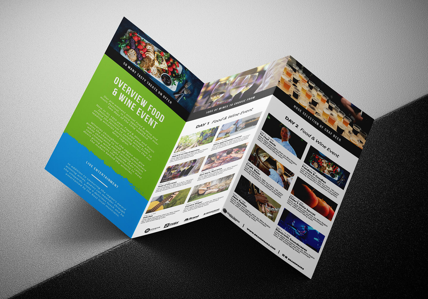 Free Tri Fold Brochure Template For Events & Festivals – Psd For Tri Fold Brochure Ai Template