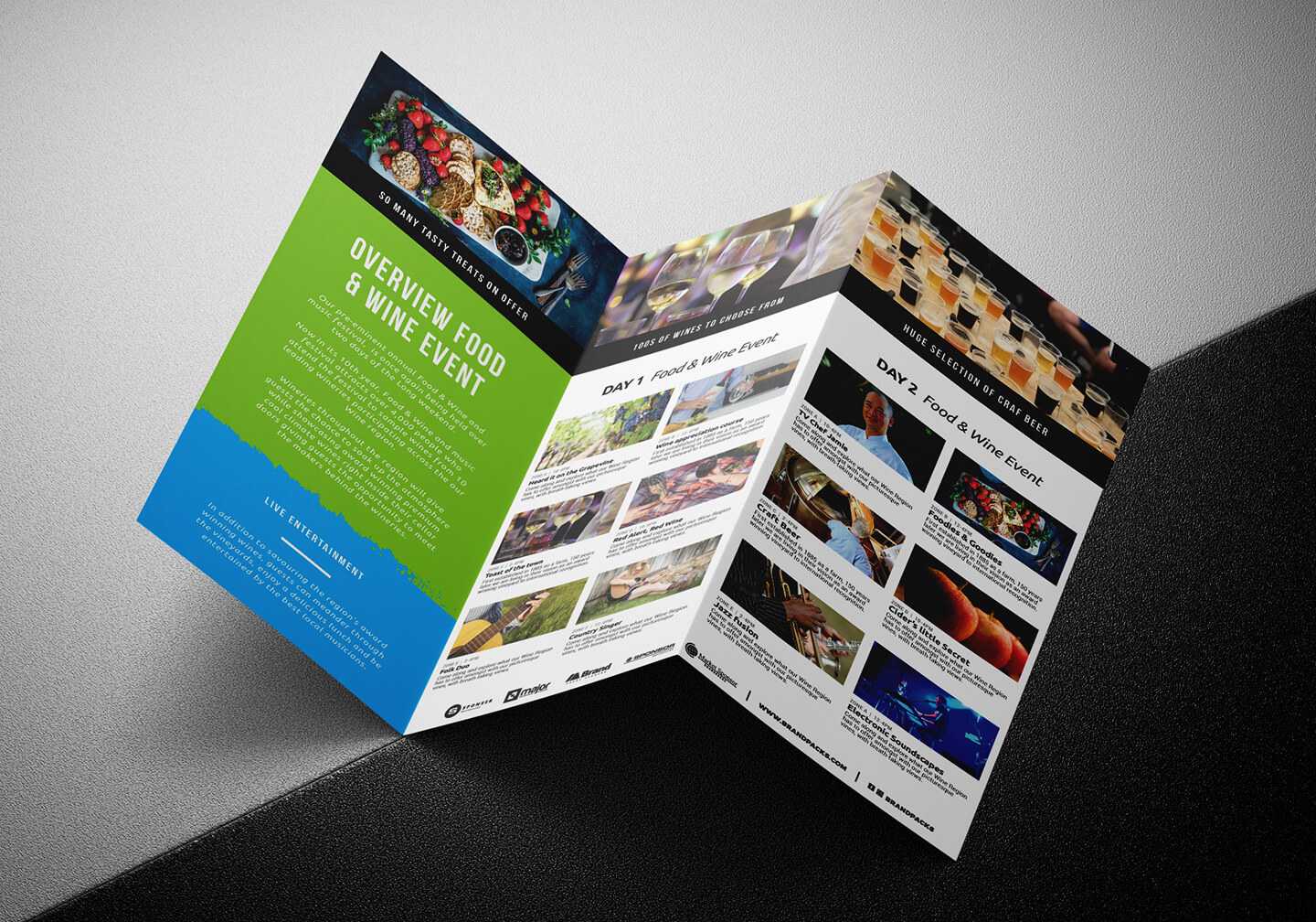 Free Tri Fold Brochure Template For Events & Festivals - Psd Regarding Tri Fold Brochure Template Illustrator