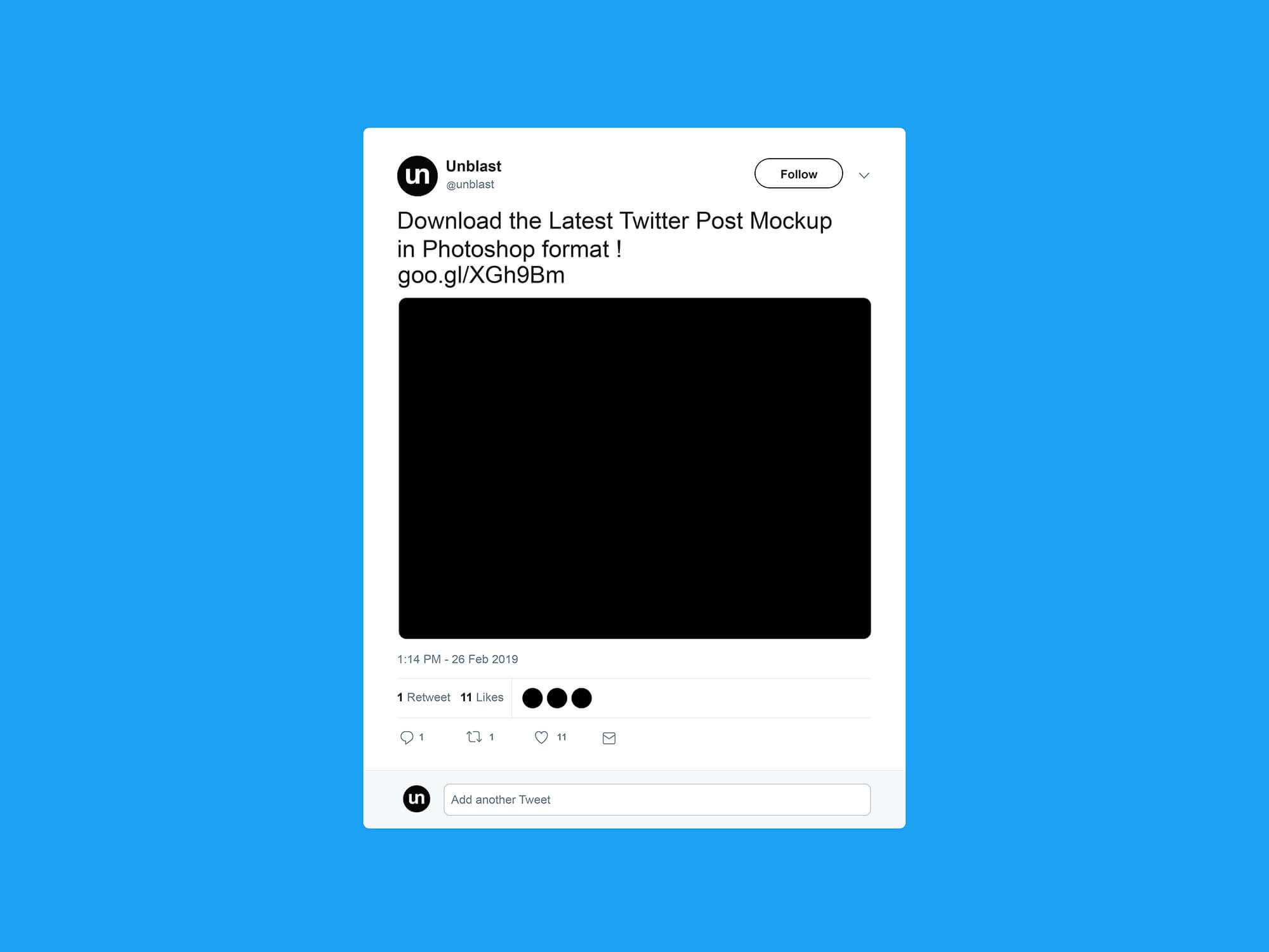 Free Twitter Post Mockup (2019) Within Blank Twitter Profile Template
