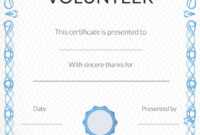 Free Volunteer Appreciation Certificates — Signup inside Volunteer Certificate Template