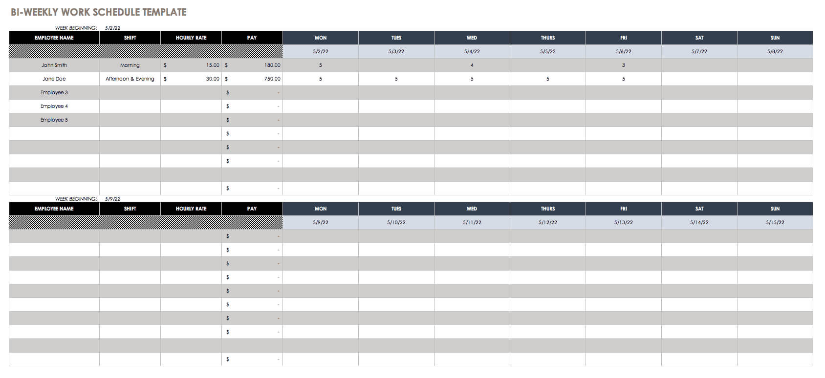 Free Weekly Schedule Templates For Excel – Smartsheet Within Blank Cleaning Schedule Template
