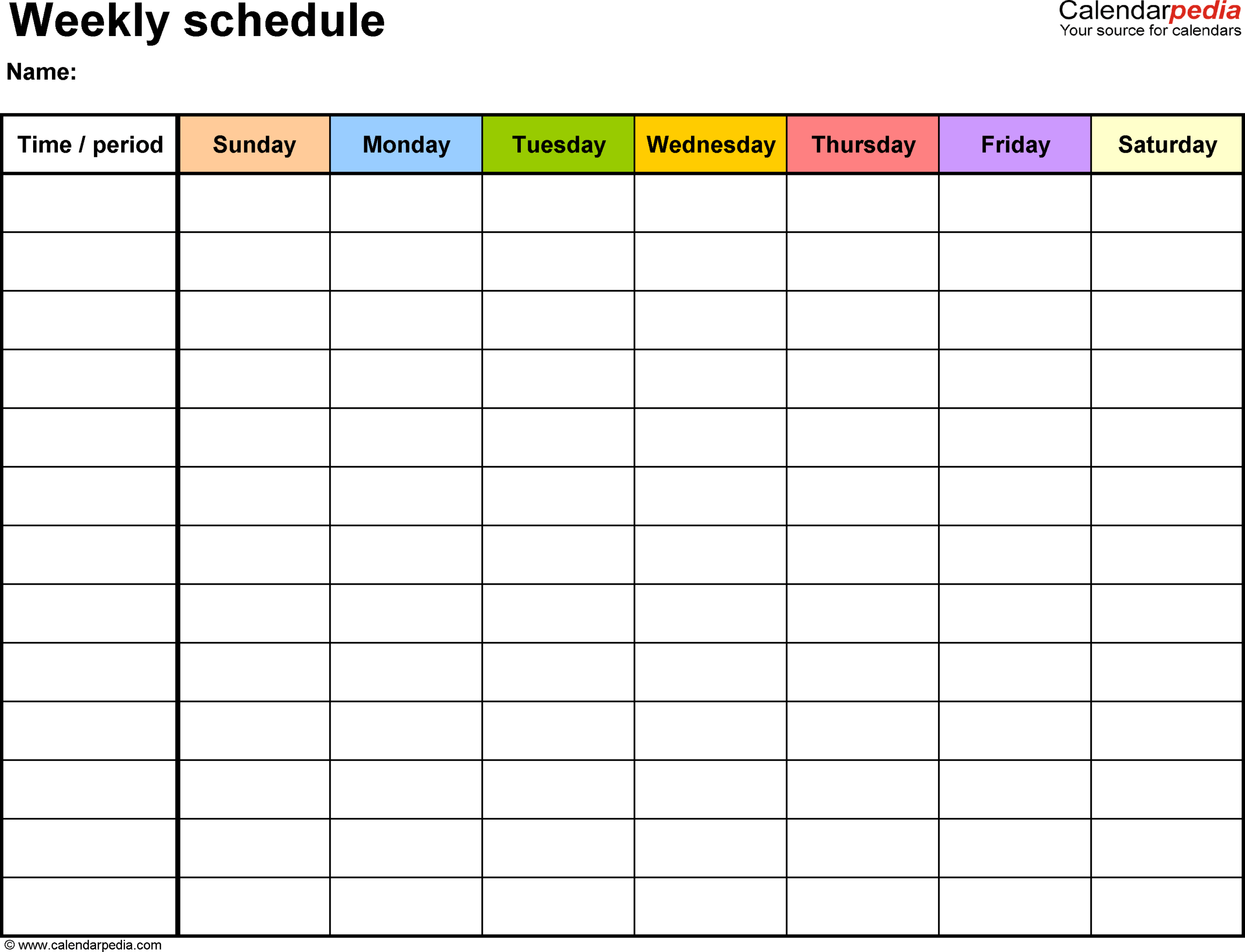 Free Weekly Schedule Templates For Word – 18 Templates Within Agenda Template Word 2010