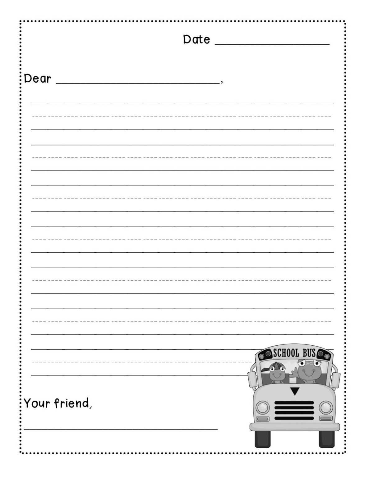 Writing A Letter Worksheets