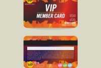 Front And Back Vip Member Card Template with Template For Membership Cards