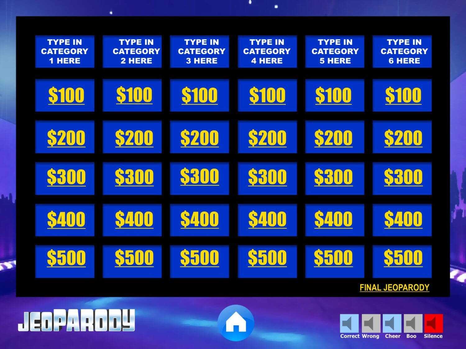 Fully Editable Jeopardy Powerpoint Template Game With Daily In Jeopardy Powerpoint Template With Score