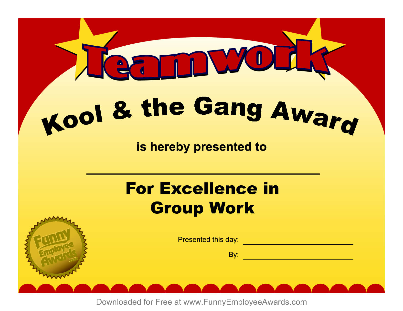 Fun Award Templatefree Employee Award Certificate Templates In Free Printable Funny Certificate Templates