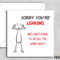 Funny Sorry Your Leaving Card – Congratulations On Your New For Sorry You Re Leaving Card Template