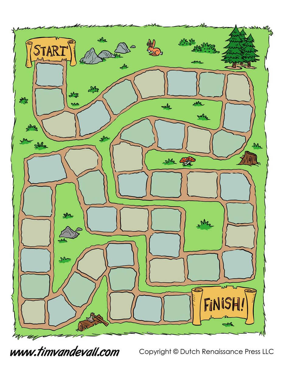 Game Board Template Tim #39 s Printables Board Game Template In Card