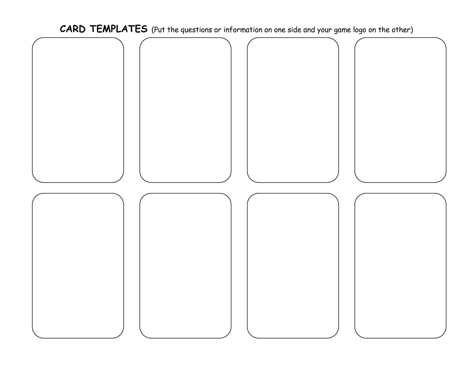 Game+Card+Template | Free Printable Business Cards, Business For Deck Of Cards Template