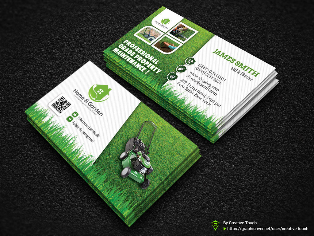 Garden Landscape Business Card Template | Download Here – Gr For Landscaping Business Card Template