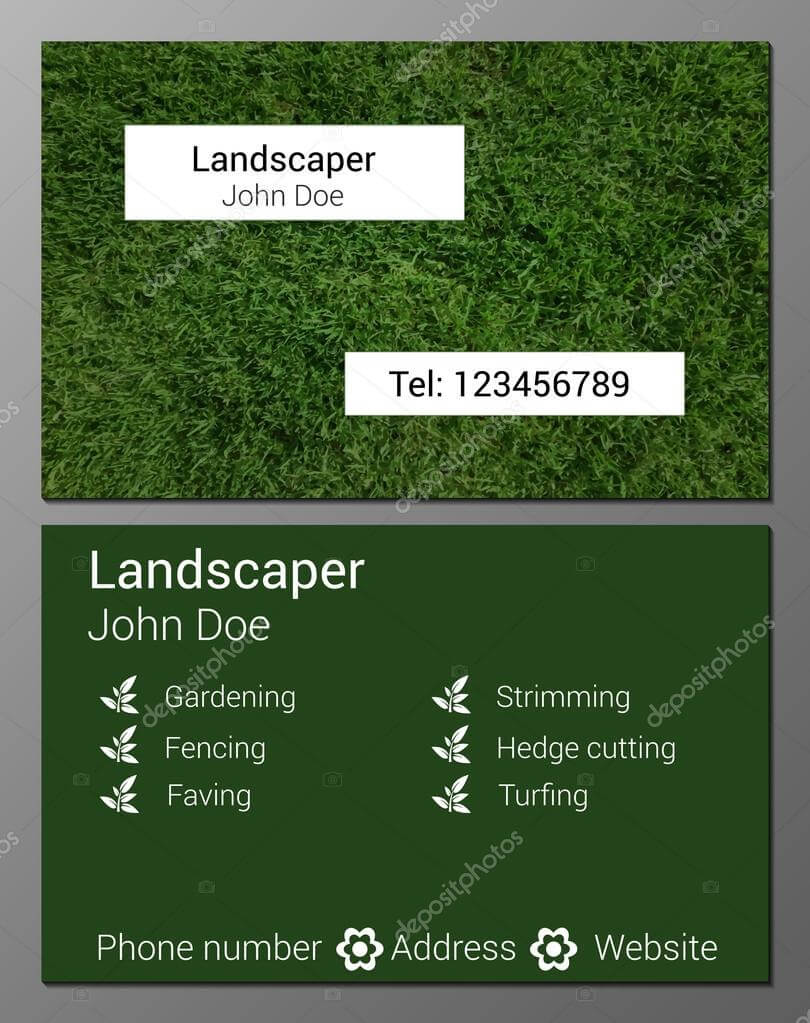 Gardener Business Card — Stock Vector © Mariam2707 #74080439 Regarding Gardening Business Cards Templates
