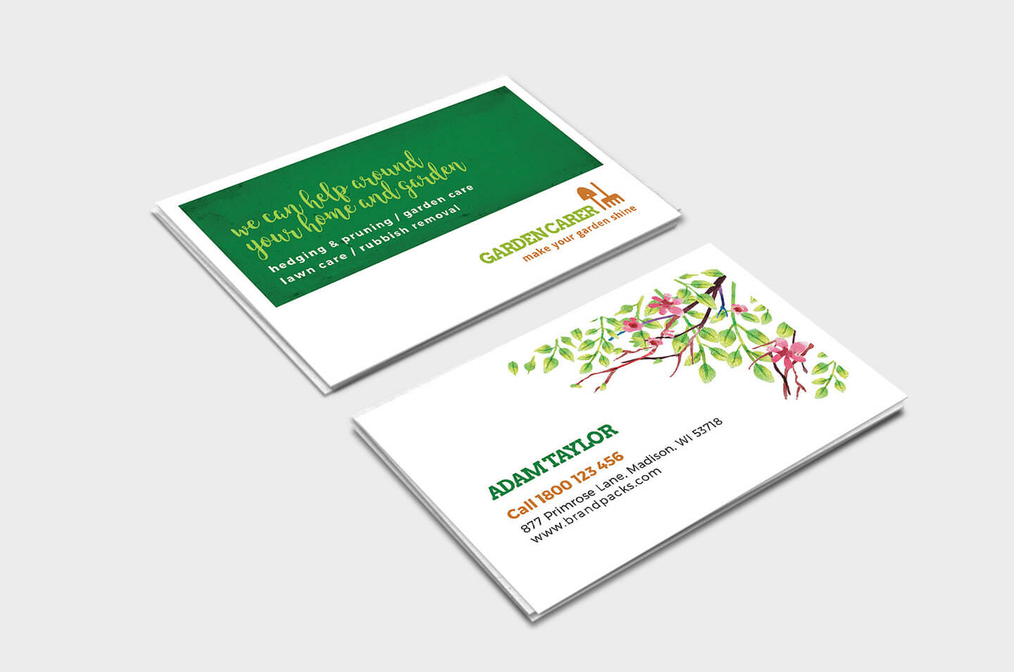 Gardener Business Card Template In Psd, Ai & Vector – Brandpacks With Gardening Business Cards Templates
