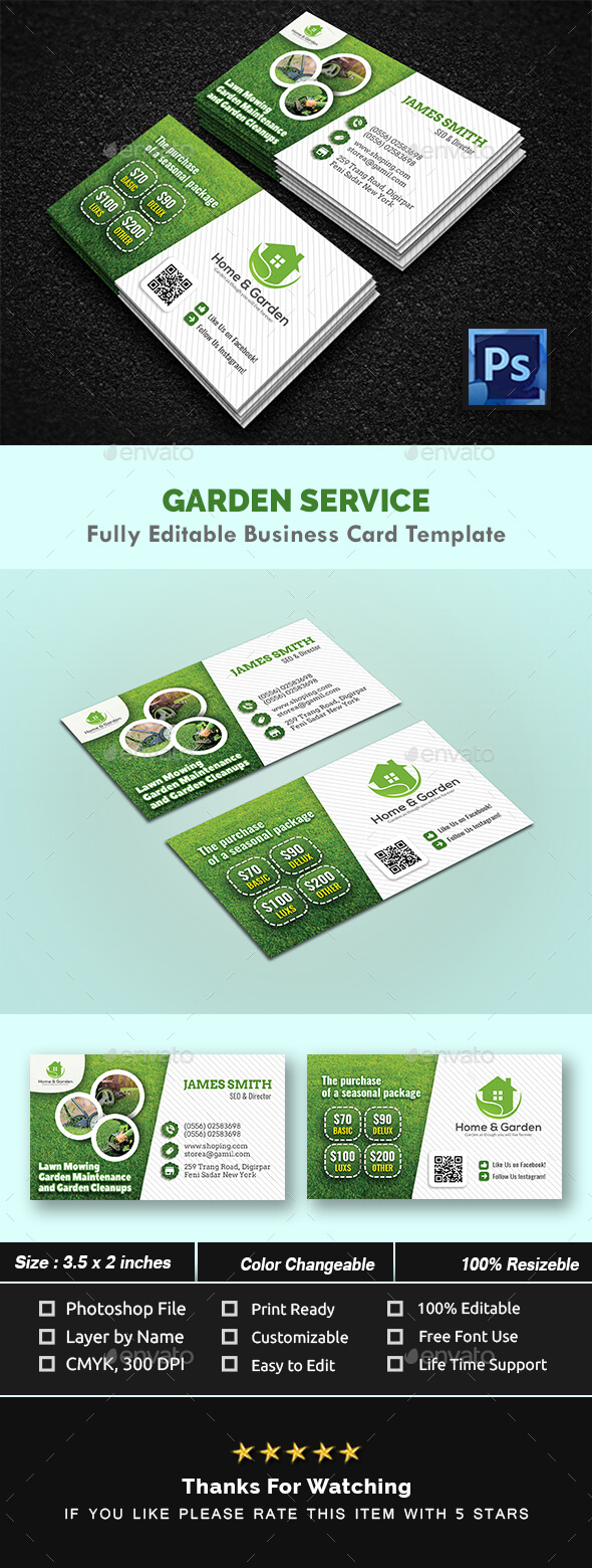 Gardening Business Card Templates & Designs From Graphicriver In Gardening Business Cards Templates