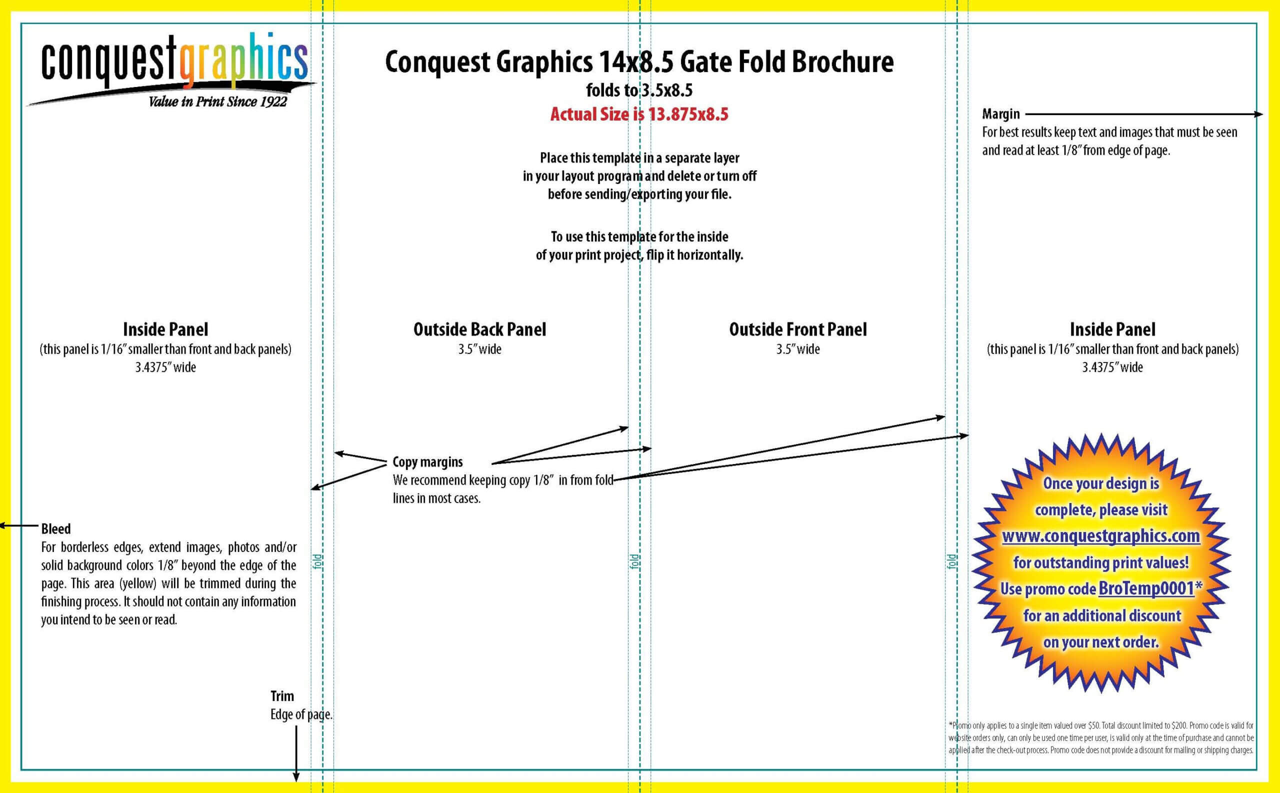 Gate Fold Brochure Template | Brochure Template, Templates In Gate Fold Brochure Template