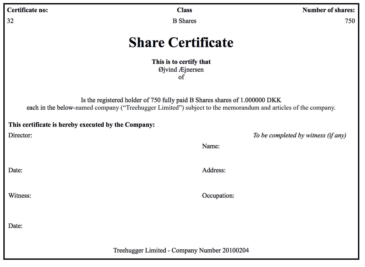 Generating Share Certificates On Capdesk Within Certificate Of Ownership Template