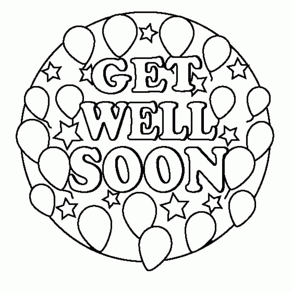 Get Well Soon Card Coloring Pages With Get Well Soon Card Template