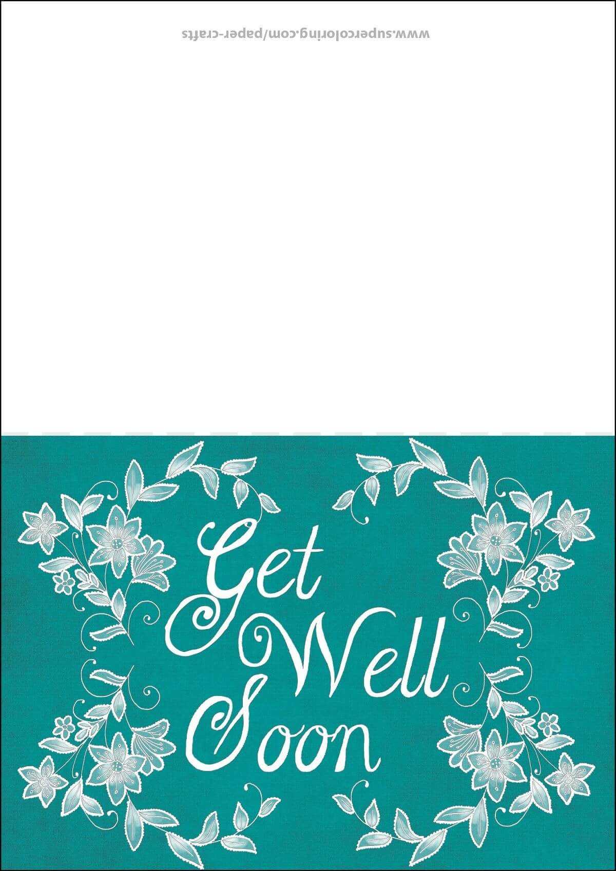 Get Well Soon Card Template | Free Printable Papercraft For Get Well Card Template